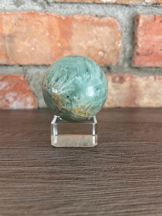 Snowflake Fluorite small sphere