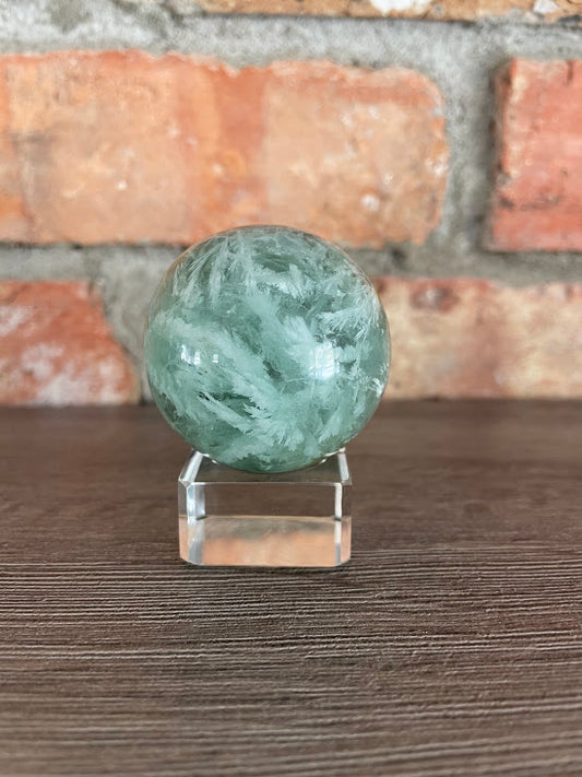 Snowflake Fluorite small sphere