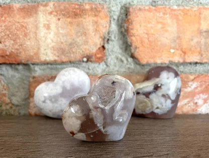 Flower Agate Hearts