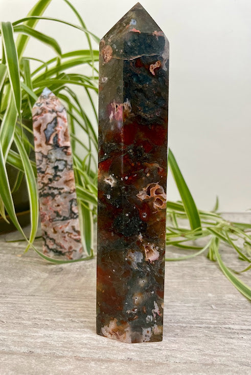 Red Moss Agate Tower XL