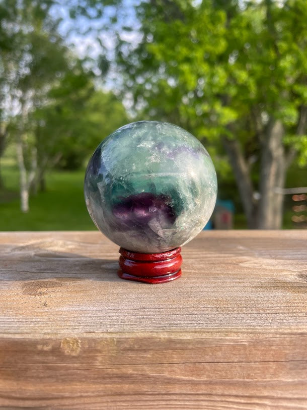 Rainbow Fluorite Sphere