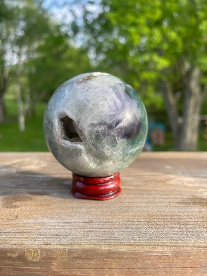 Rainbow Fluorite Sphere