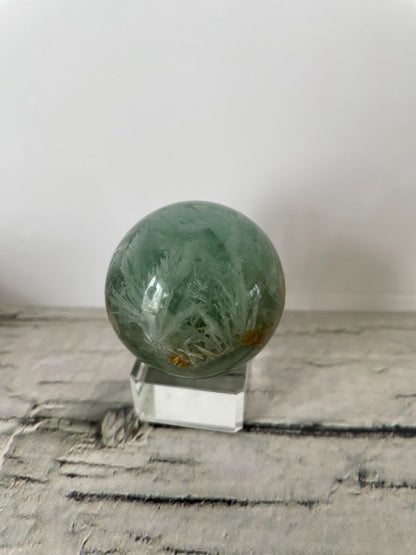 Snowflake Fluorite small sphere